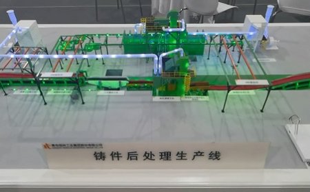 鑄件后處理生產線模型